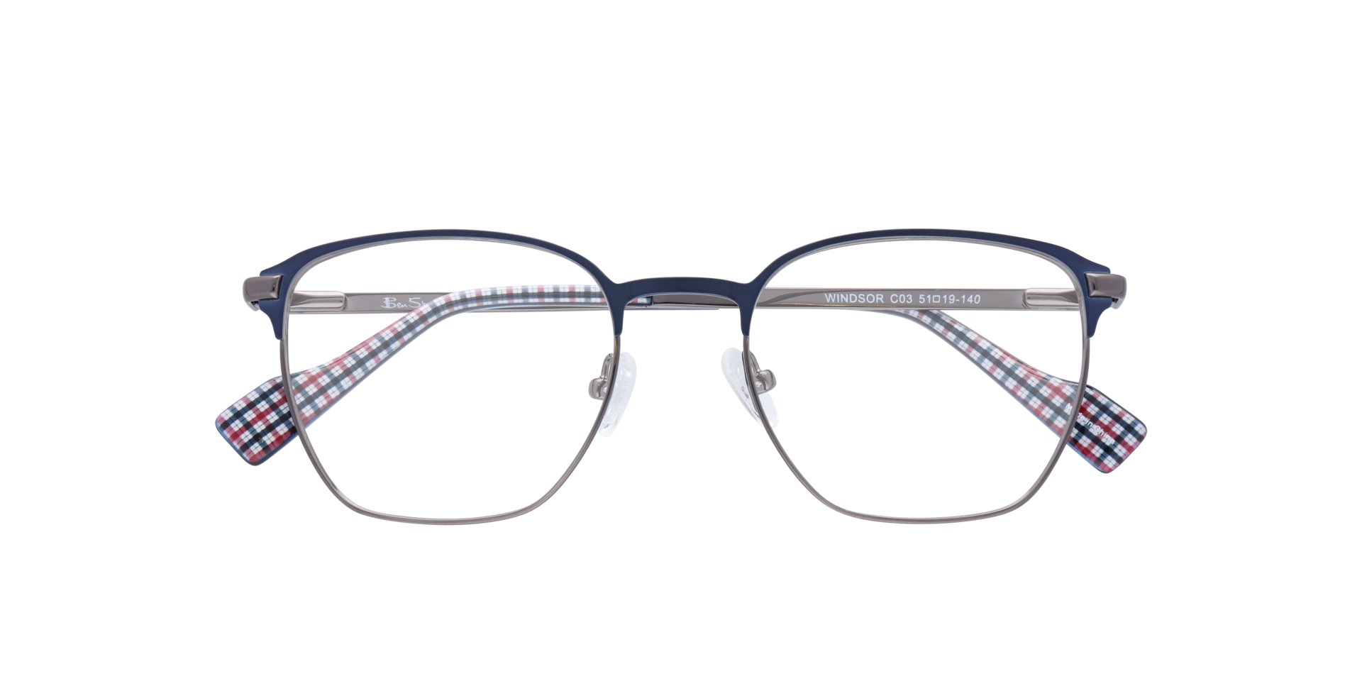 Windsor BN Blue AcetateEyeglass Frames for Glasses Direct, Closed View