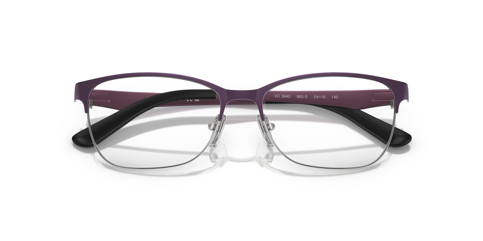 VO3940 Plum MetalEyeglass Frames for Glasses Direct, Closed View