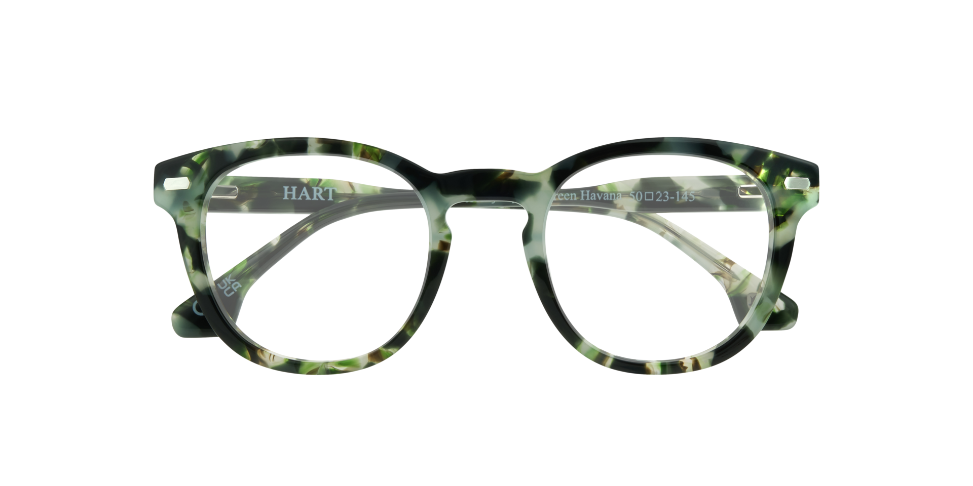 Jeremy Spotty Green Havana AcetateEyeglass Frames for Glasses Direct, Closed View
