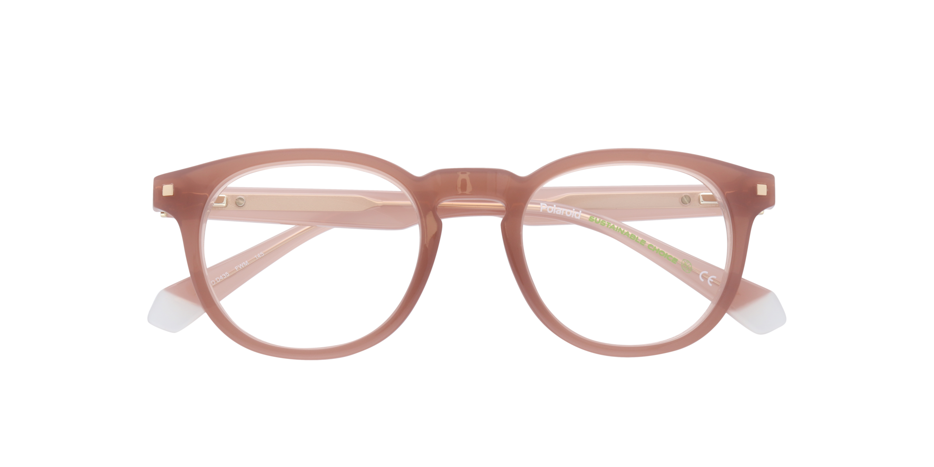 PLD D435 Pink PlasticEyeglass Frames for Glasses Direct, Closed View