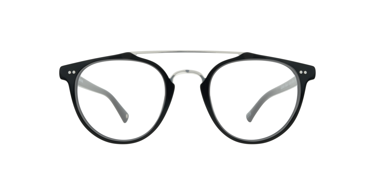 Black/Shiny Silver phantos Acetate eyeglasses Online - Full Rim - Keaton