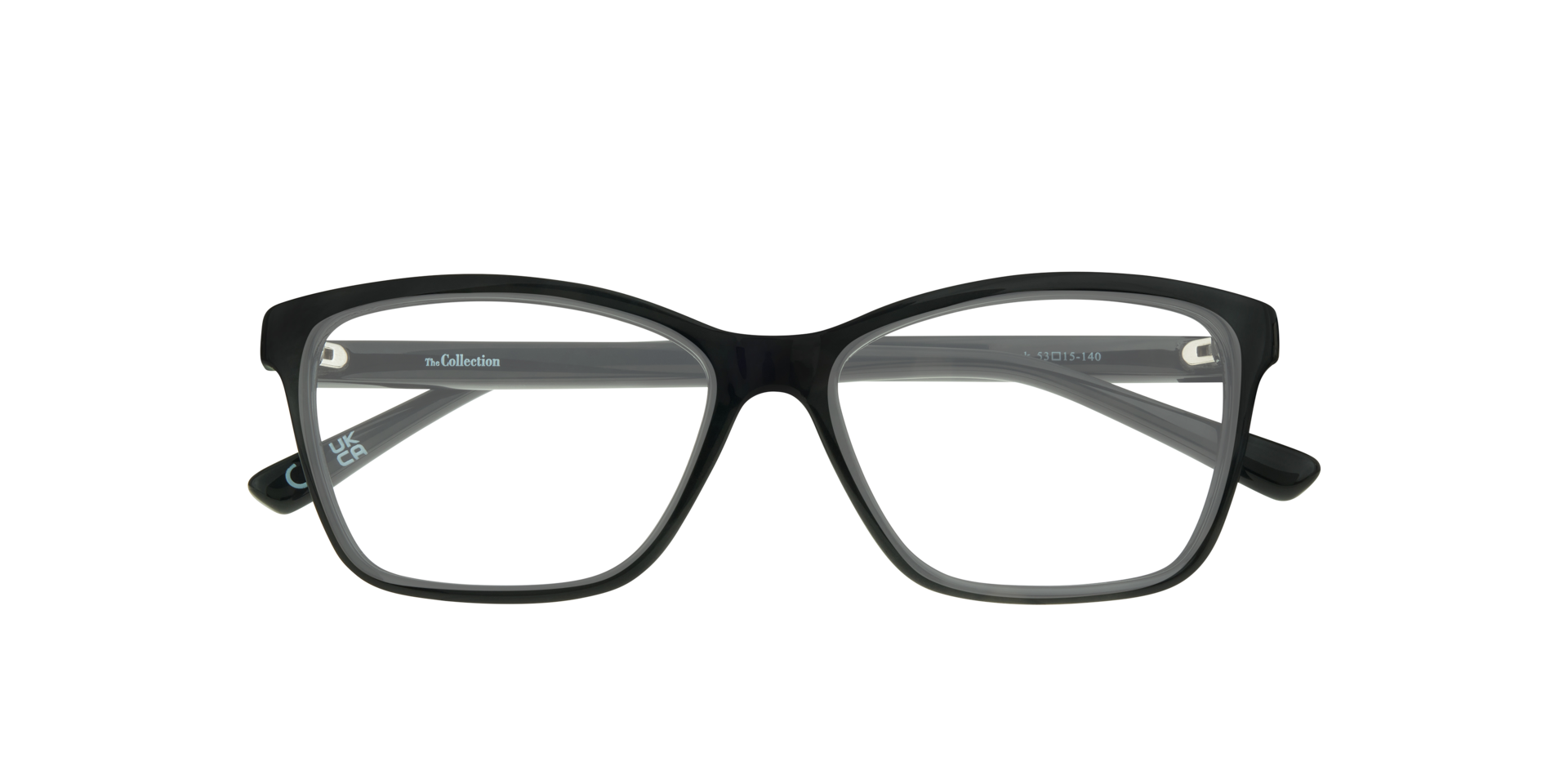 Kara Black PlasticEyeglass Frames for Glasses Direct, Closed View