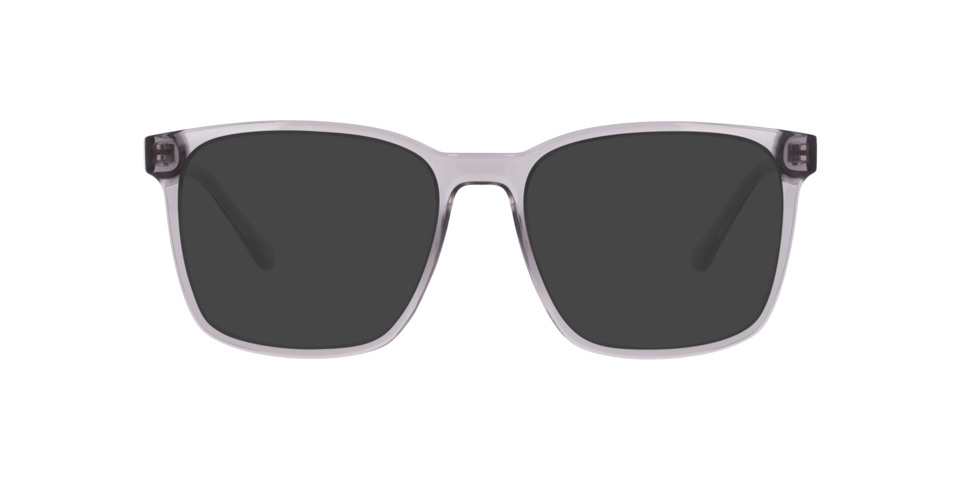 Nathan Transparent Grey PlasticEyeglass Frames for Glasses Direct, with Tinted Lenses