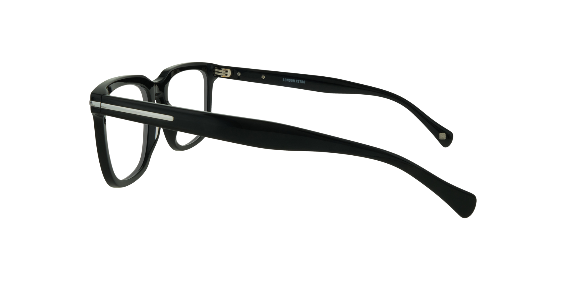 Kenton Black AcetateEyeglass Frames for Glasses Direct, Side View