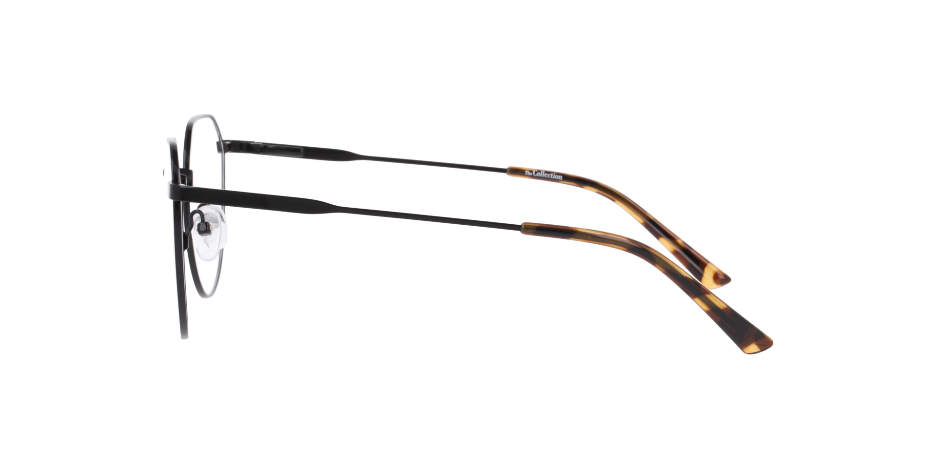 Morgan Black MetalEyeglass Frames for Glasses Direct, Side View