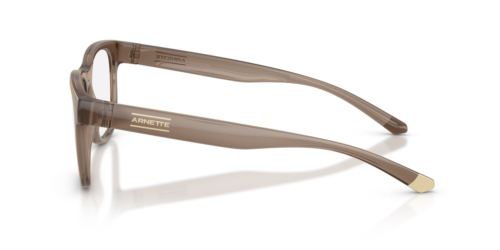 AN7296U Opal Brown PlasticEyeglass Frames for Glasses Direct, Side View