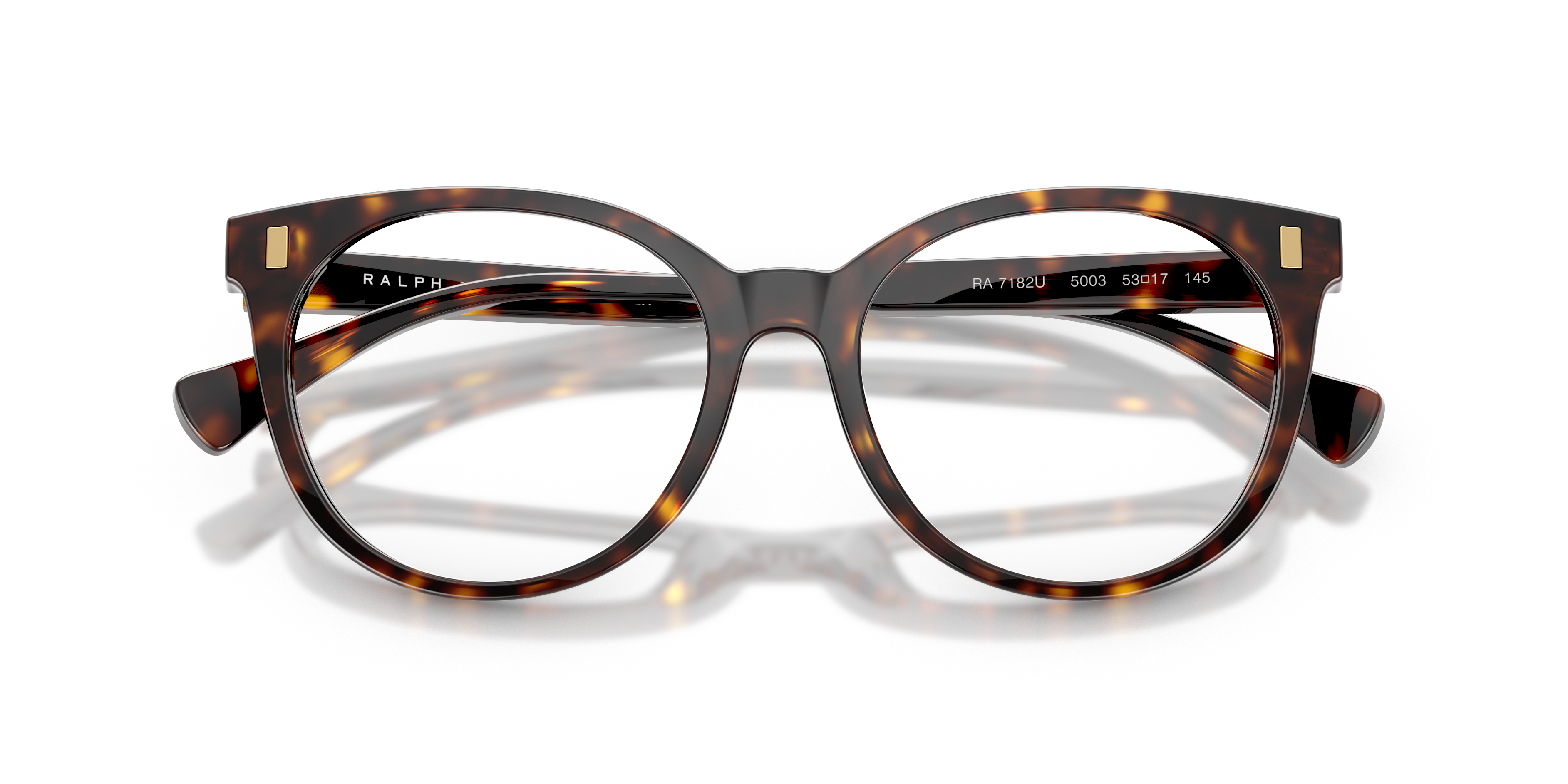 RA7182U Shiny Dark Havana AcetateEyeglass Frames for Glasses Direct, Closed View