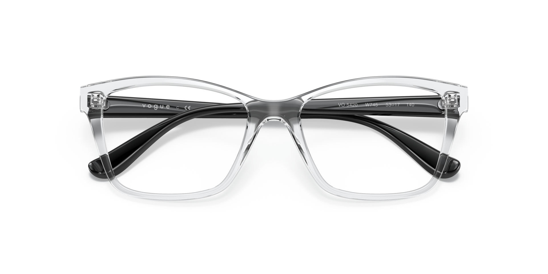 VO5420 Transparent PlasticEyeglass Frames for Glasses Direct, Closed View