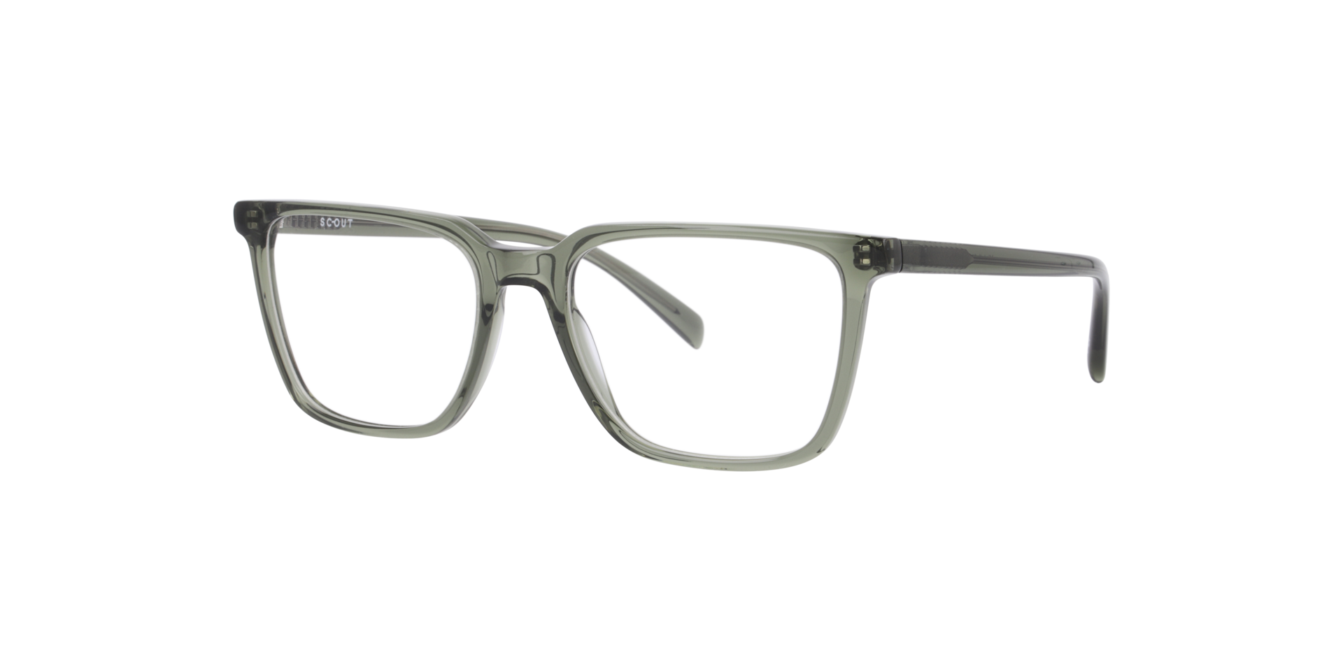 Mitchell Crystal Green AcetateEyeglass Frames for Glasses Direct, Angle View