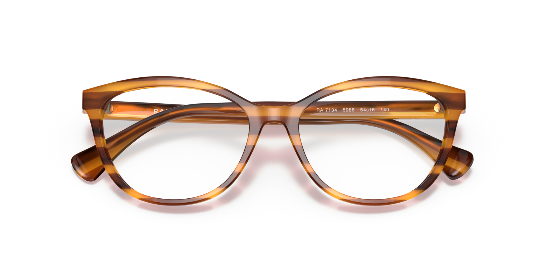 RA7134 Striped Brown AcetateEyeglass Frames for Glasses Direct, Closed View