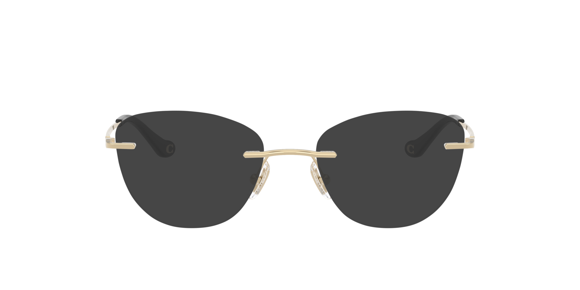 HC5185 Shiny Light Gold MetalEyeglass Frames for Glasses Direct, with Tinted Lenses