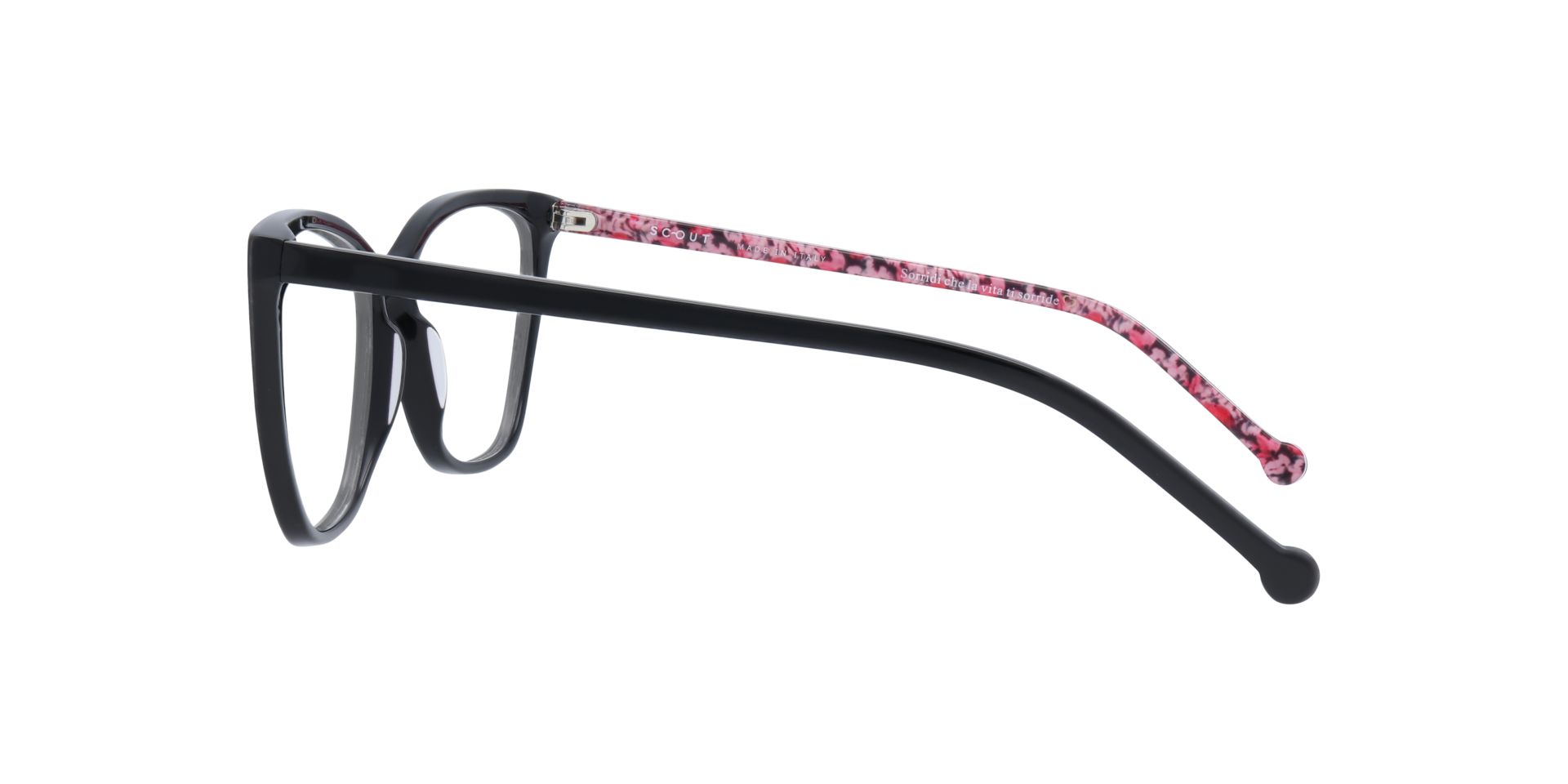 Venere Black AcetateEyeglass Frames for Glasses Direct, Side View