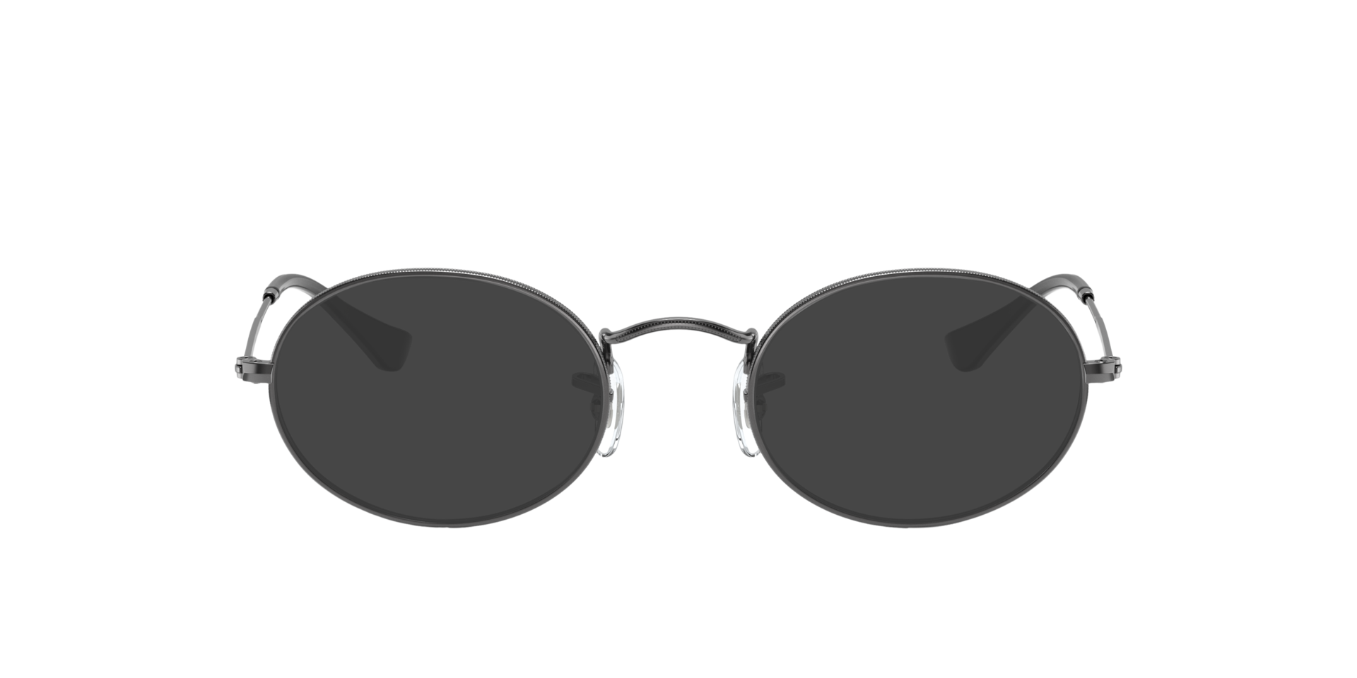 Oval Optics Gunmetal MetalEyeglass Frames for Glasses Direct, with Tinted Lenses