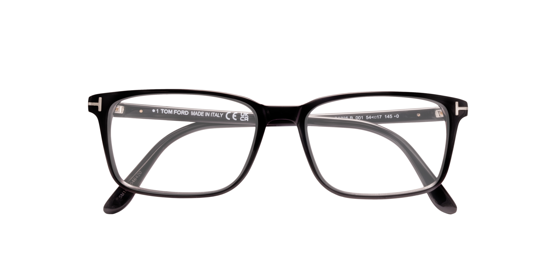 FT5735-B Black Shiny AcetateEyeglass Frames for Glasses Direct, Closed View