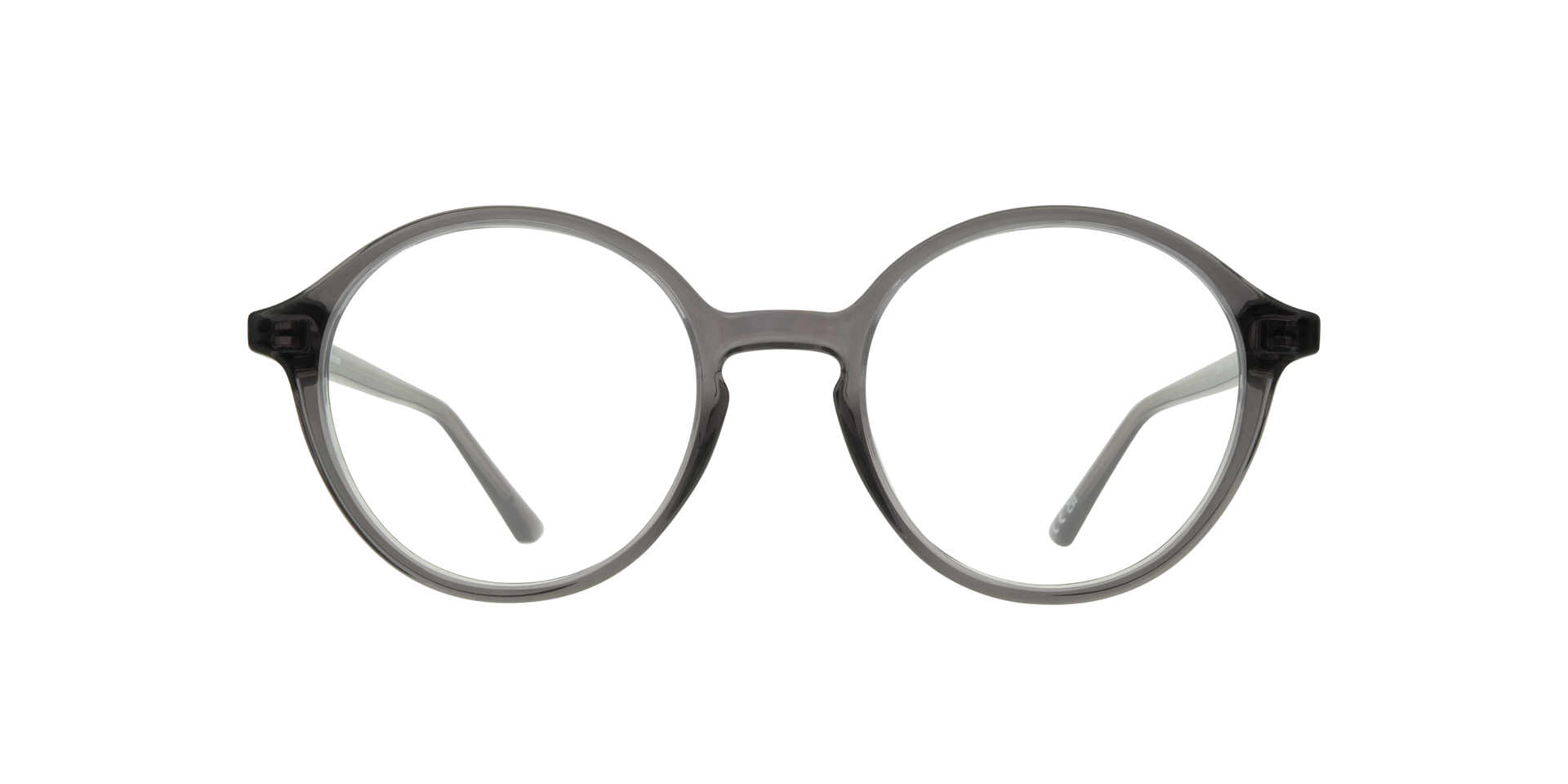 Kasia Crystal Grey PlasticEyeglass Frames for Glasses Direct, Front View