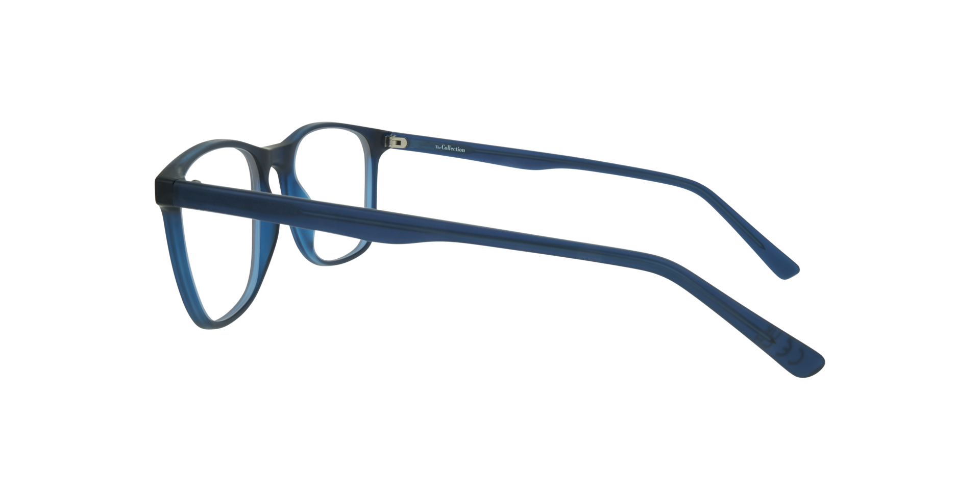 Kris Crystal Blue PlasticEyeglass Frames for Glasses Direct, Side View