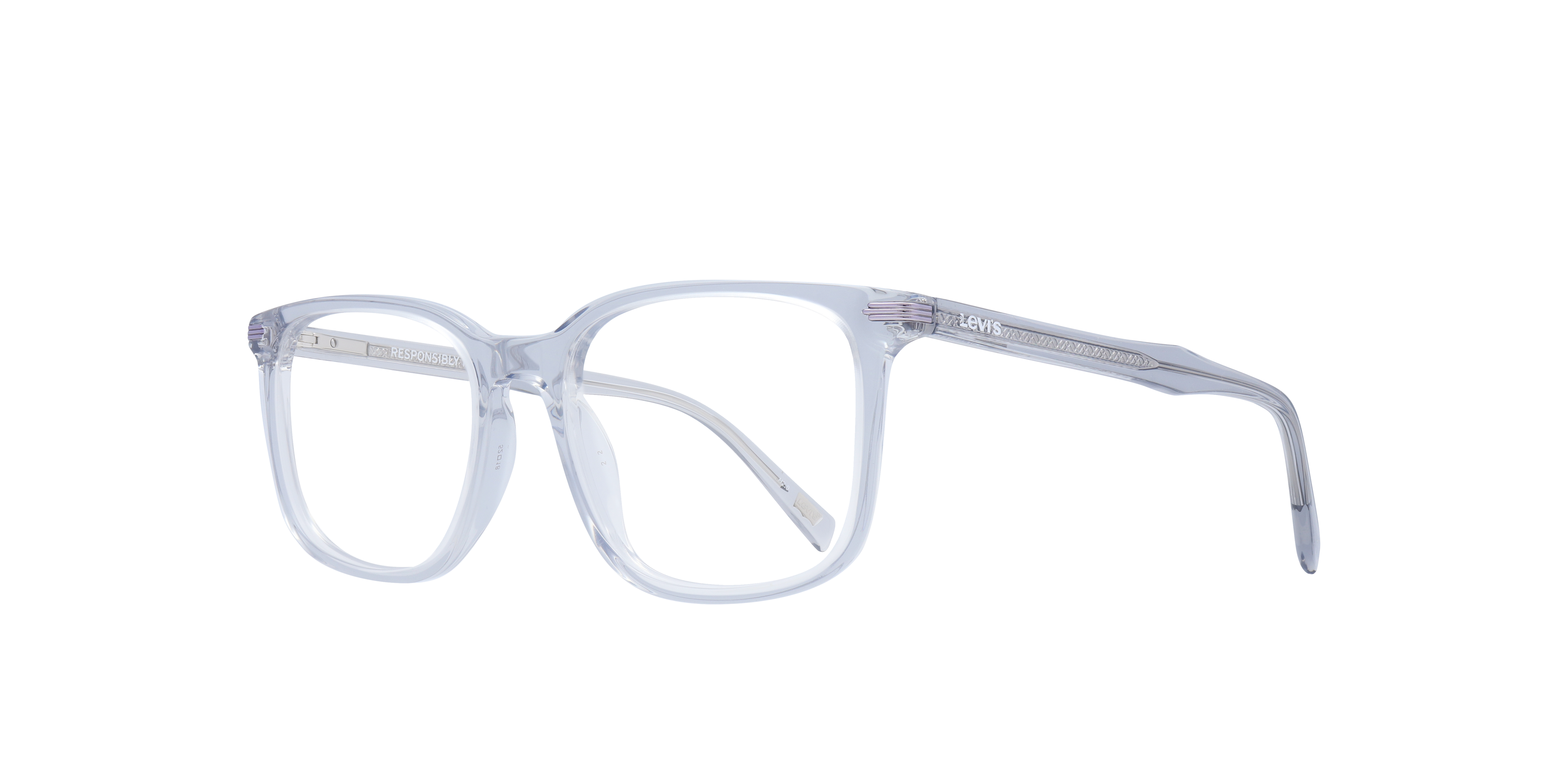 LV 5034 Grey AcetateEyeglass Frames for Glasses Direct, Angle View