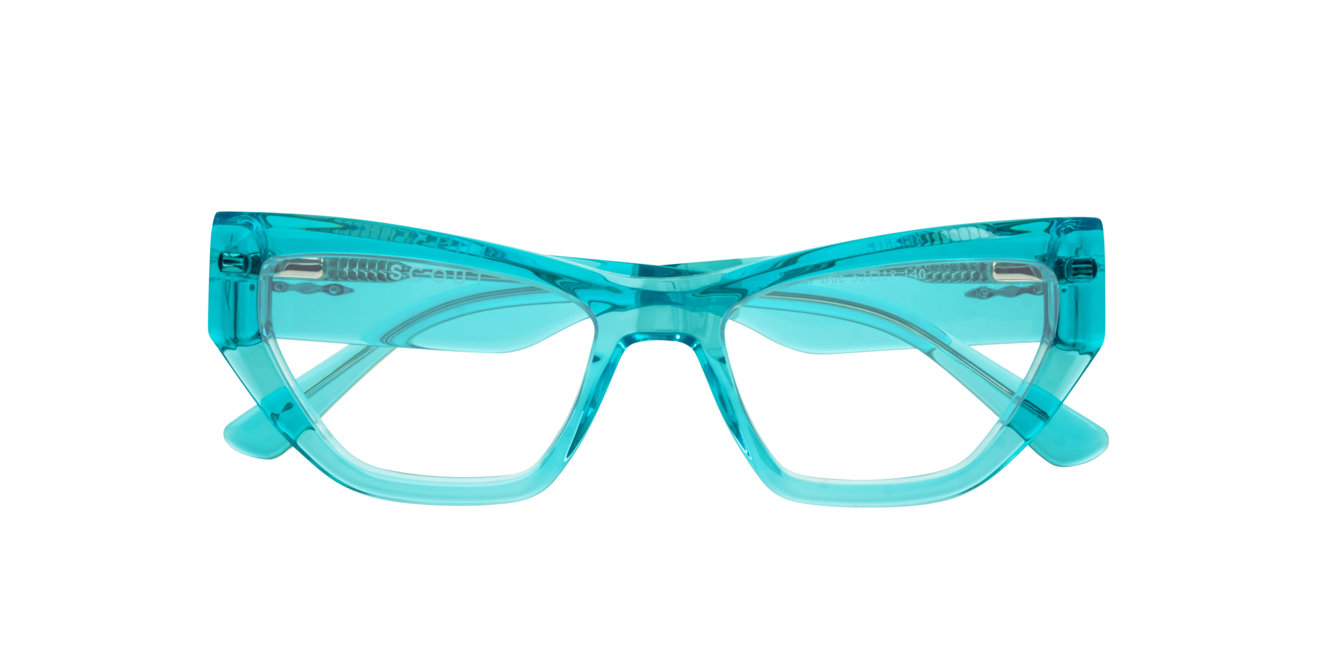 Harmony Crystal Blue AcetateEyeglass Frames for Glasses Direct, Closed View