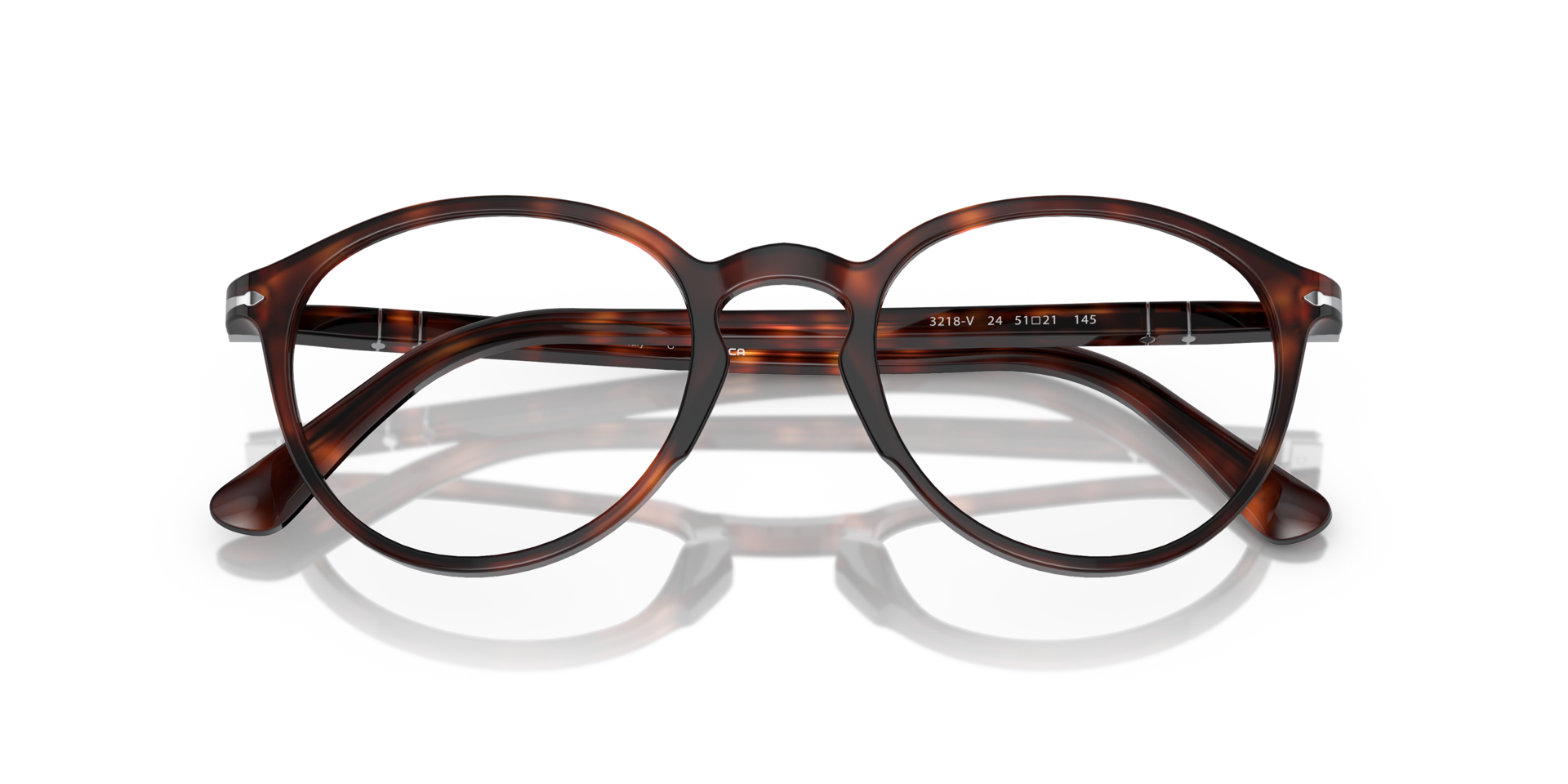 PO3218V Havana AcetateEyeglass Frames for Glasses Direct, Closed View