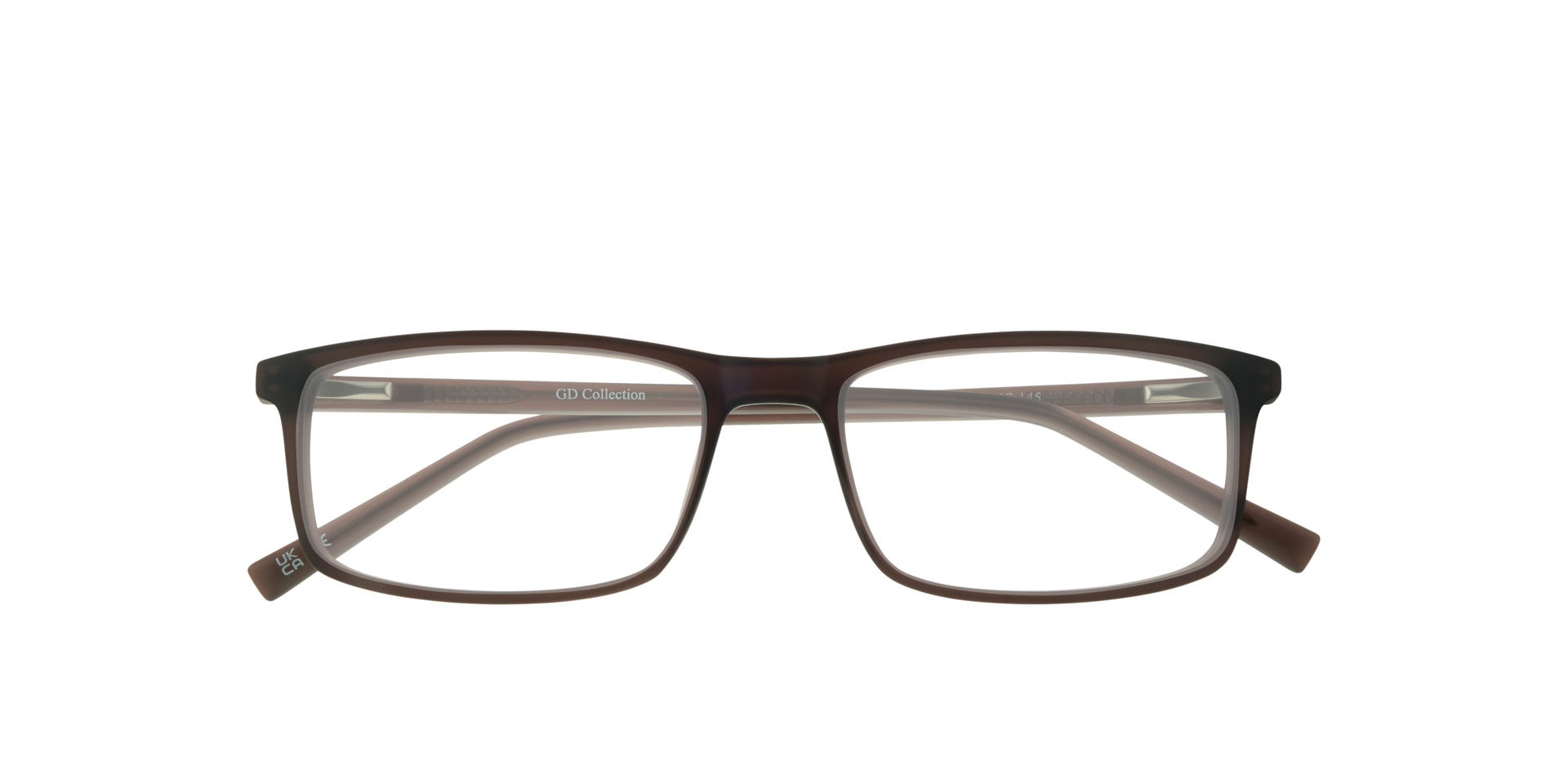 Jerry Matte Crystal Brown PlasticEyeglass Frames for Glasses Direct, Closed View