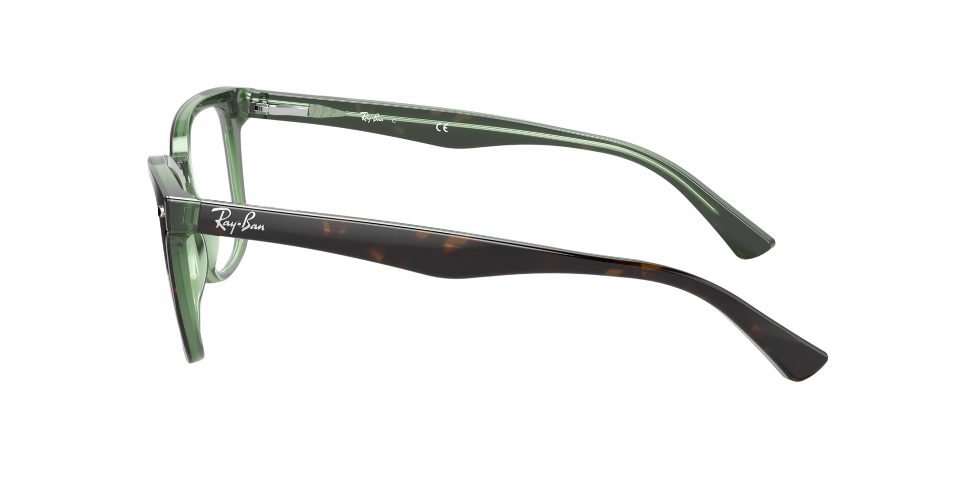 RB5285 Havana On Green AcetateEyeglass Frames for Glasses Direct, Side View
