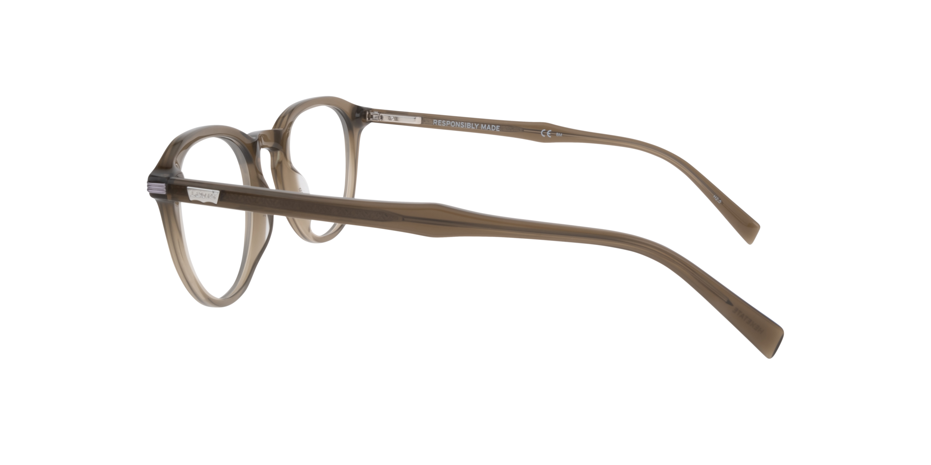 LV 5040 Brown PlasticEyeglass Frames for Glasses Direct, Side View
