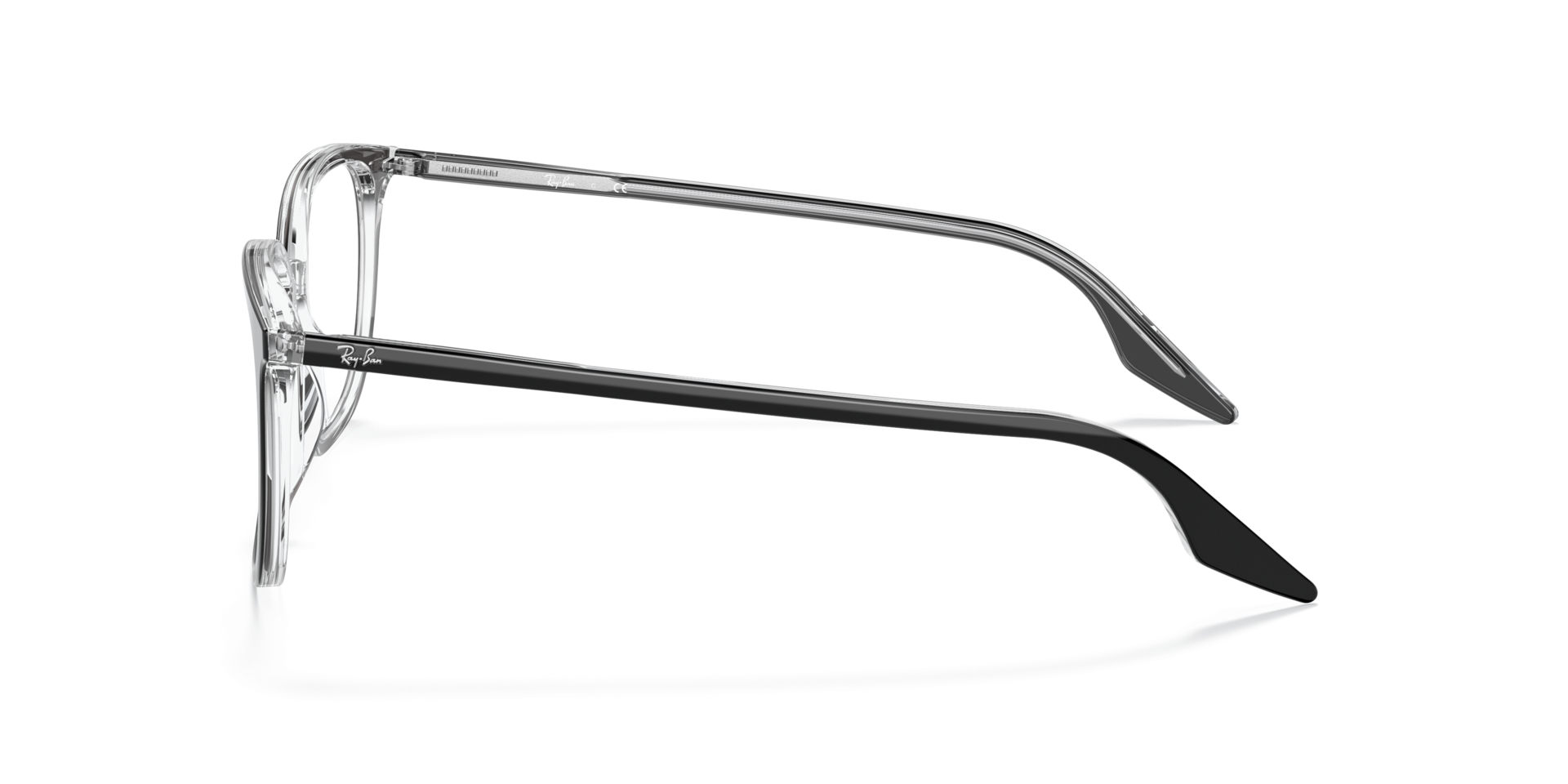 RB5406 Black On Transparent AcetateEyeglass Frames for Glasses Direct, Side View