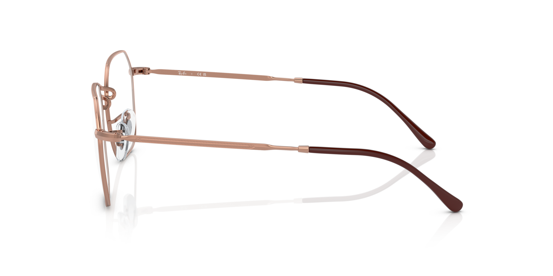 RB3694V Rose Gold MetalEyeglass Frames for Glasses Direct, Side View