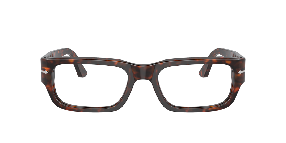 Persol Unisex Havana Rectangle Acetate Eyeglasses Online - Full Rim - Po3347v