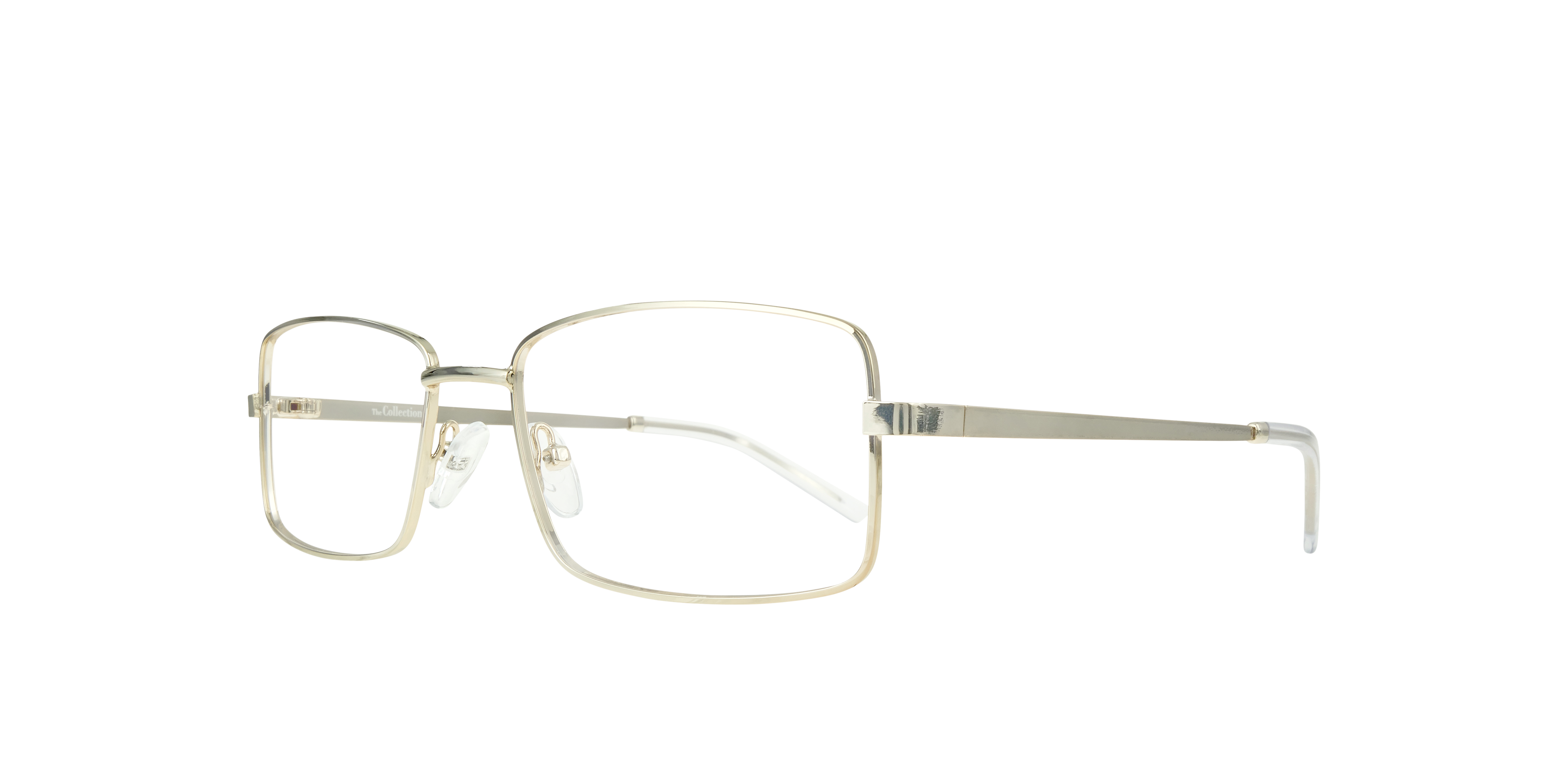 Kai Shiny Gold MetalEyeglass Frames for Glasses Direct, Angle View