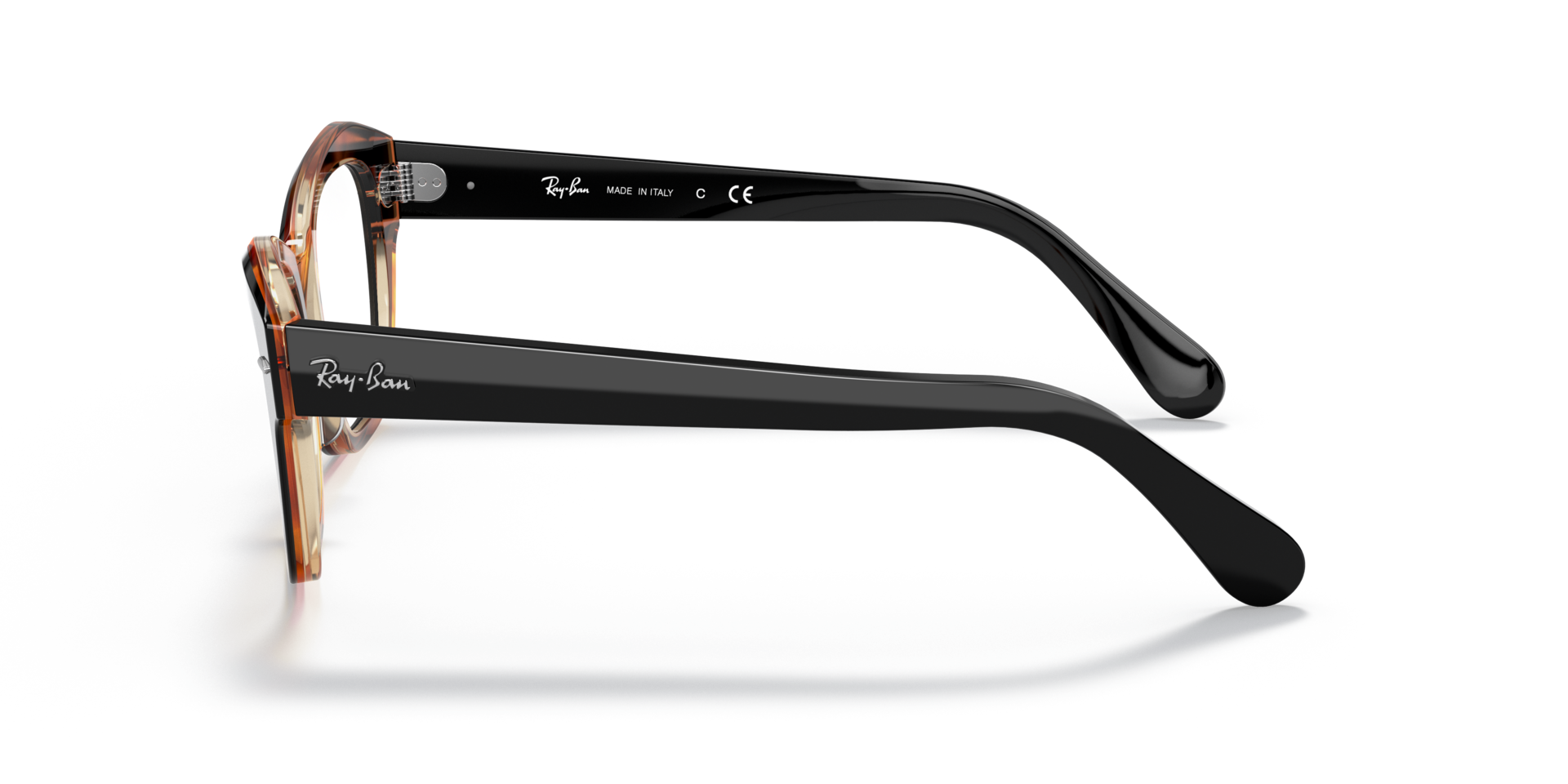 RB5486 Black On Brown AcetateEyeglass Frames for Glasses Direct, Side View