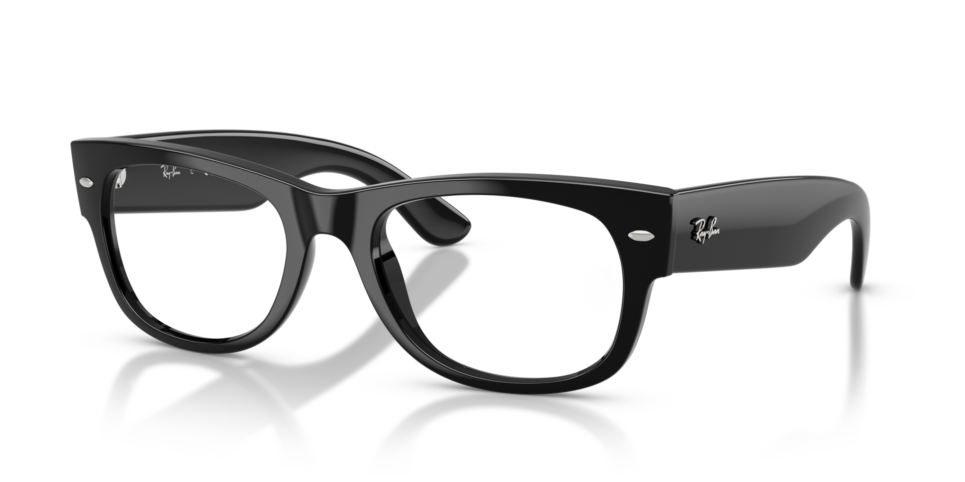 RB0832V Black PlasticEyeglass Frames for Glasses Direct, Angle View