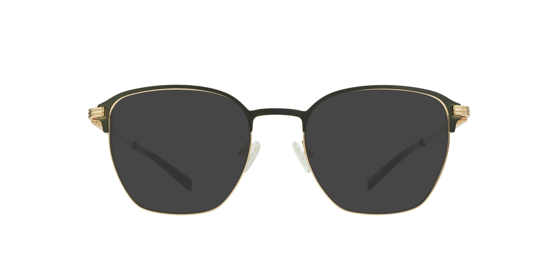 Keith Matte Green & Gold MetalSunglass Frames for Glasses Direct, with Tinted Lenses