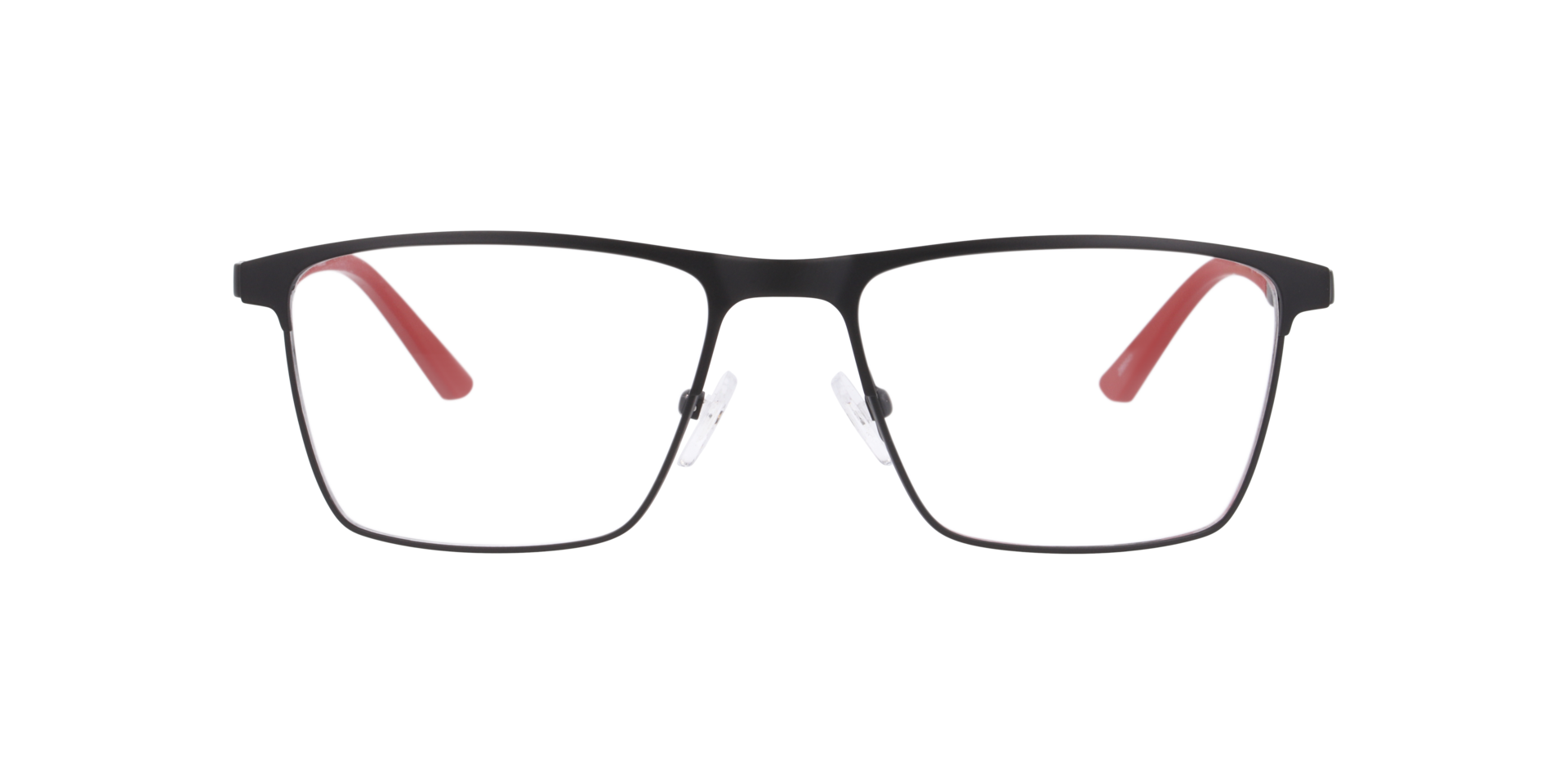 Nb4191 Black Red MetalEyeglass Frames for Glasses Direct, Front View