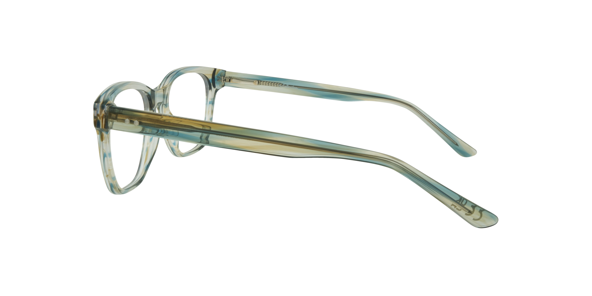Kendrick Crystal Blue Horn AcetateEyeglass Frames for Glasses Direct, Side View