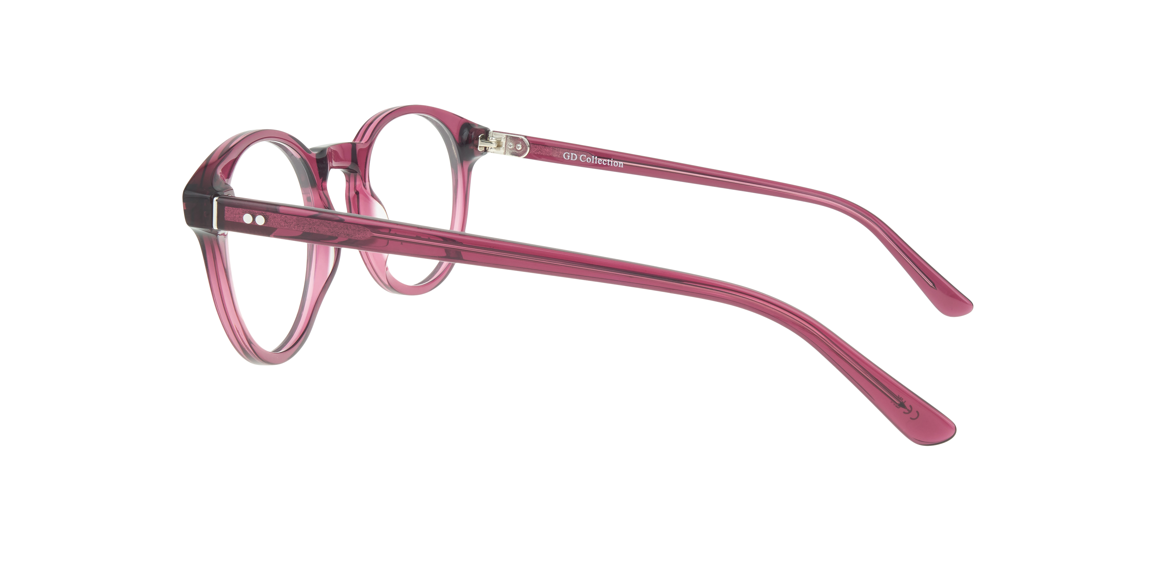 June Crystal Purple AcetateEyeglass Frames for Glasses Direct, Side View