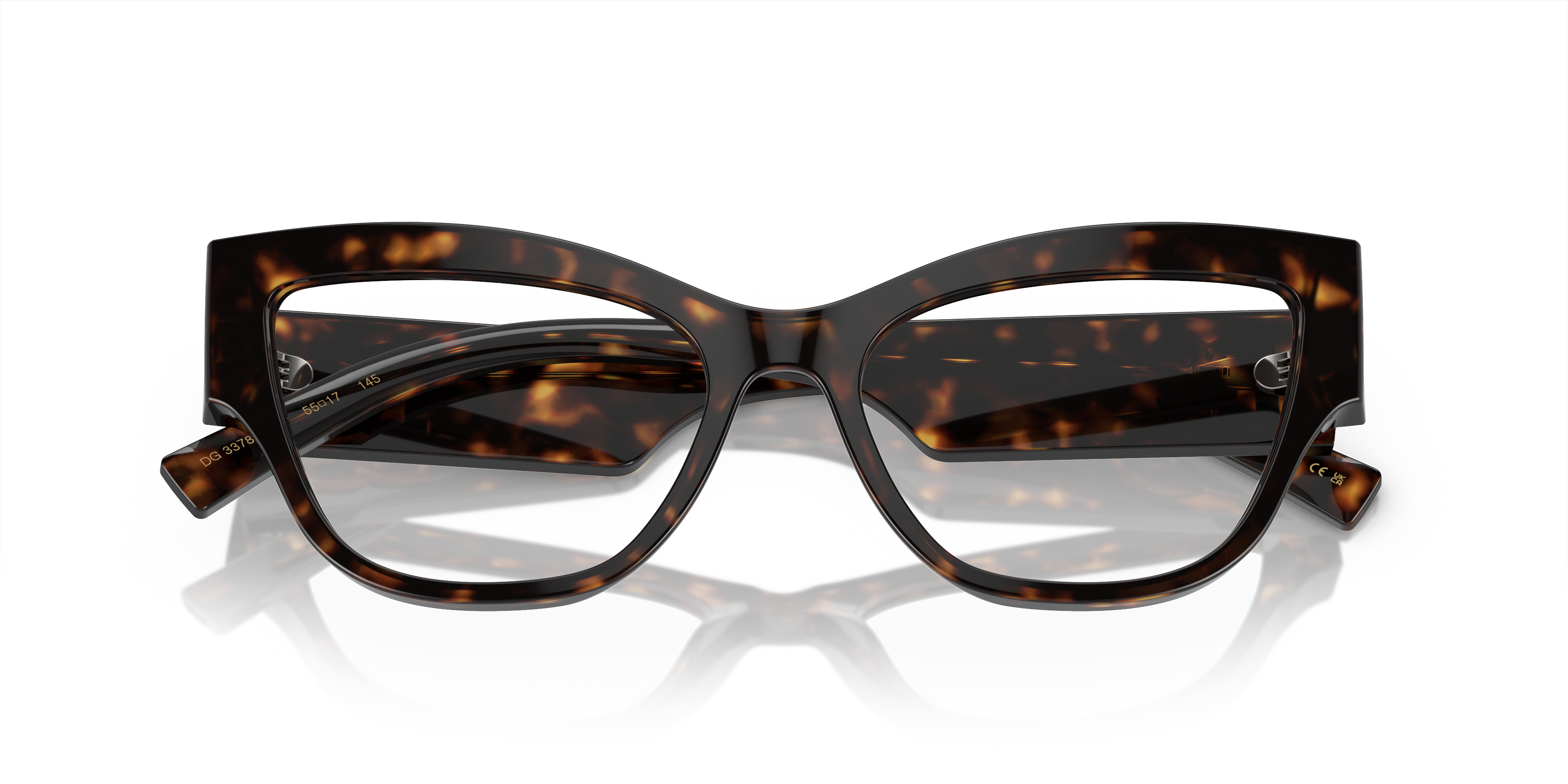 DG3378 Havana AcetateEyeglass Frames for Glasses Direct, Closed View