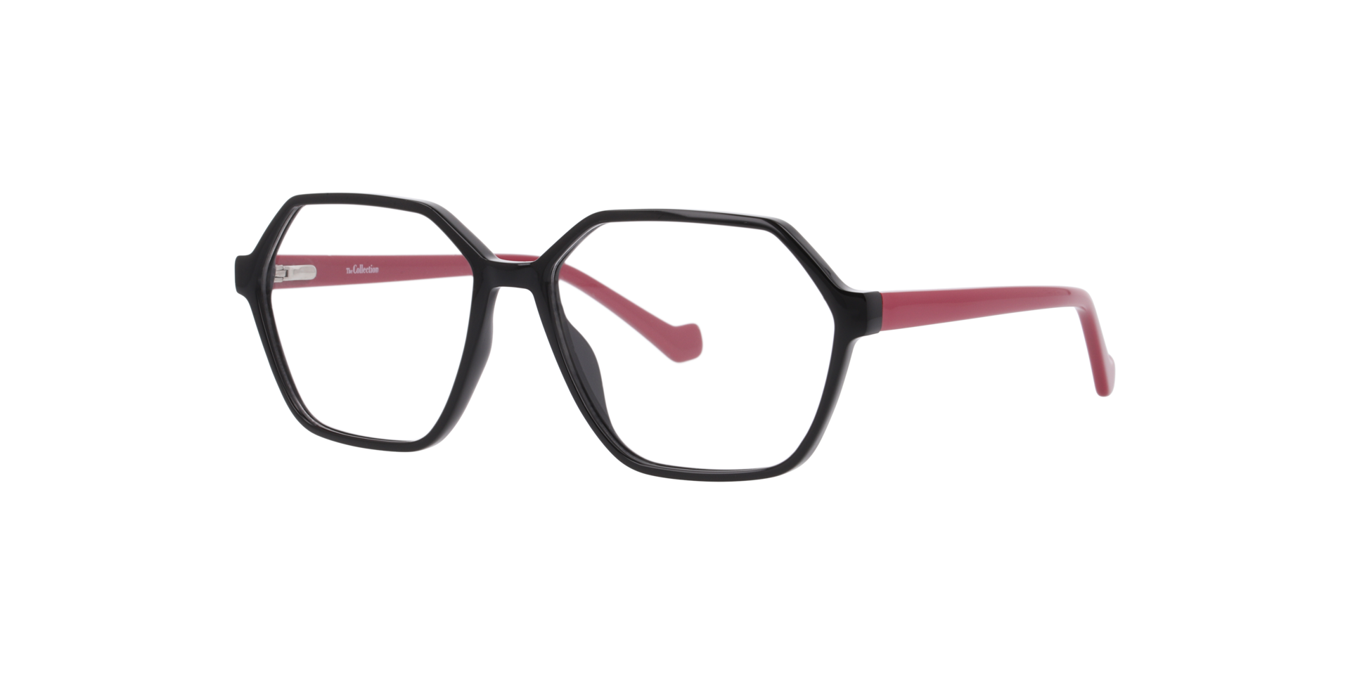 Madeline Black PlasticEyeglass Frames for Glasses Direct, Angle View