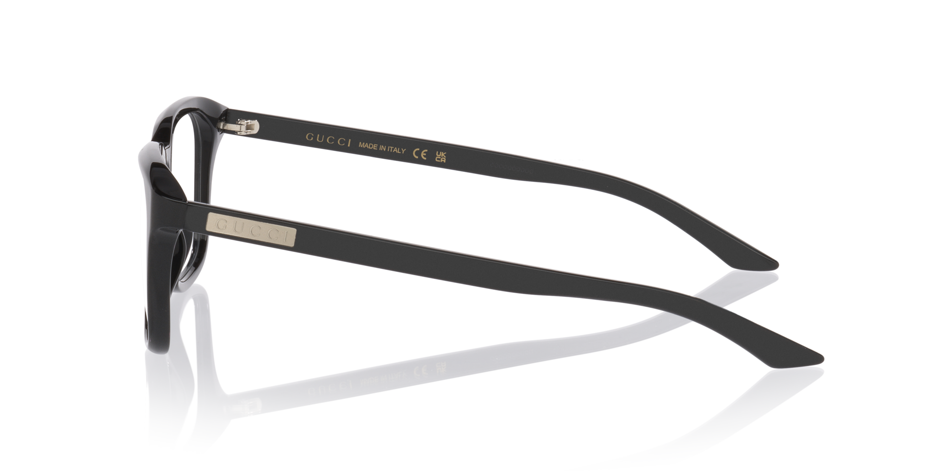 Gg2081O Black AcetateEyeglass Frames for Glasses Direct, Side View
