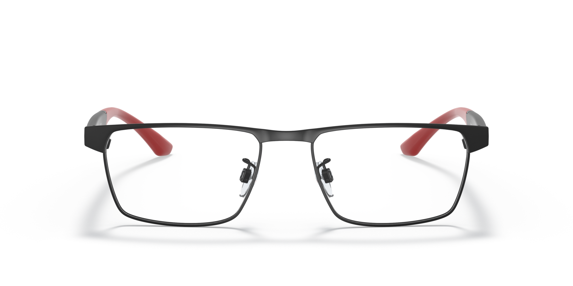 EA1124 Matte Black MetalEyeglass Frames for Glasses Direct, Front View