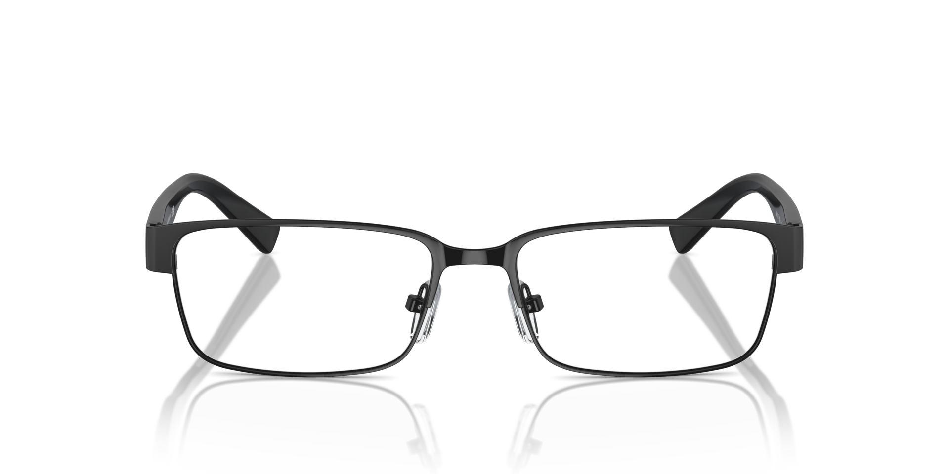 AX1017 Shiny Black MetalEyeglass Frames for Glasses Direct, Front View