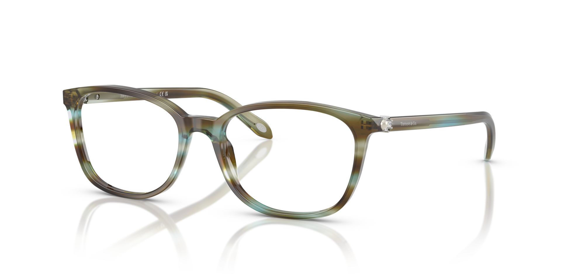 TF2109HB Ocean Turquoise AcetateEyeglass Frames for Glasses Direct, Angle View