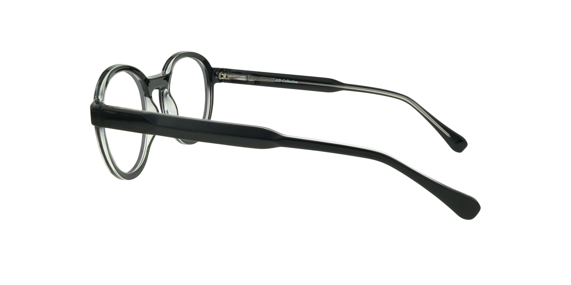Joby Black & Crystal PlasticEyeglass Frames for Glasses Direct, Side View