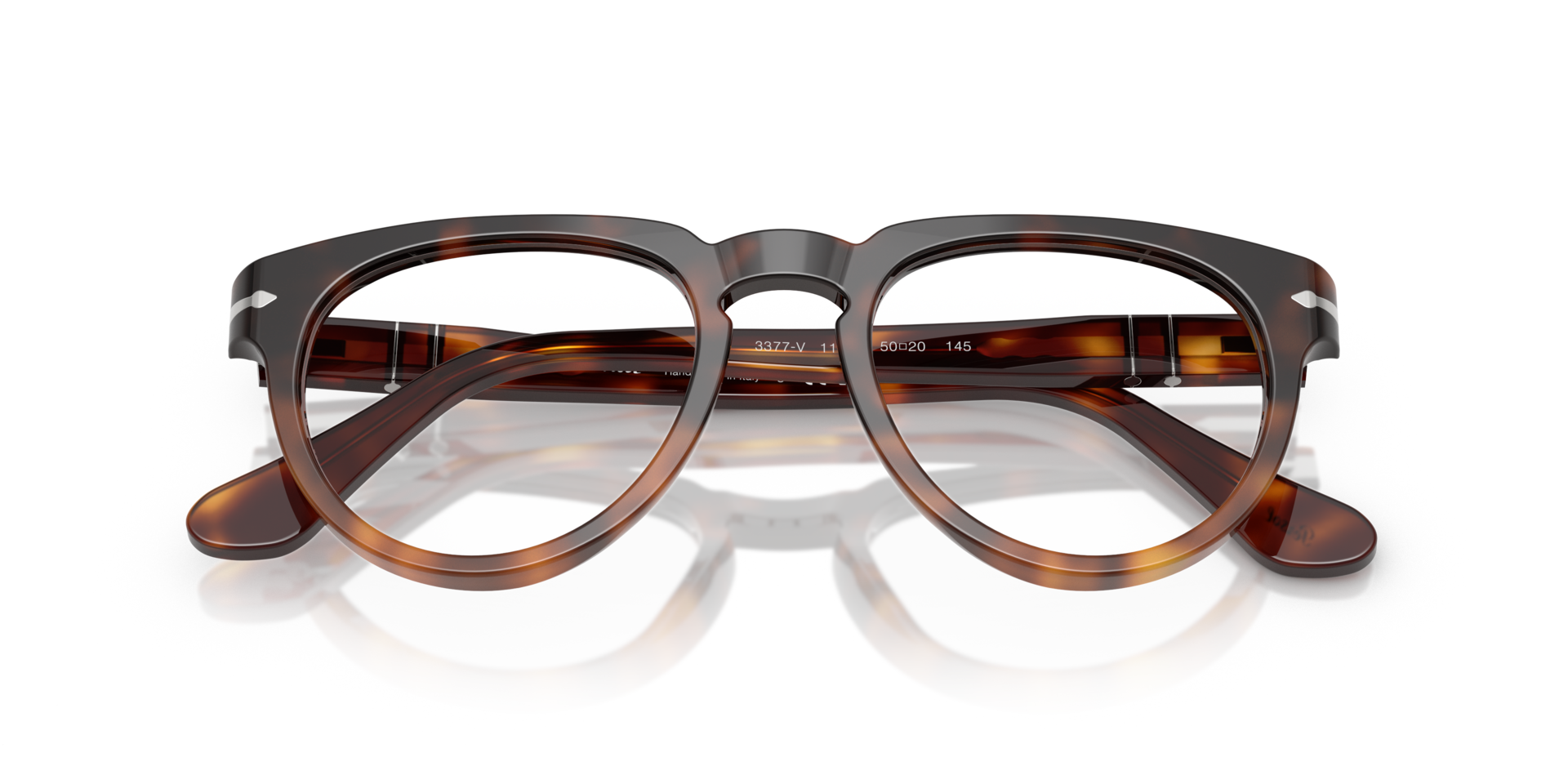 PO3377V Tortoise Dark Brown AcetateEyeglass Frames for Glasses Direct, Closed View
