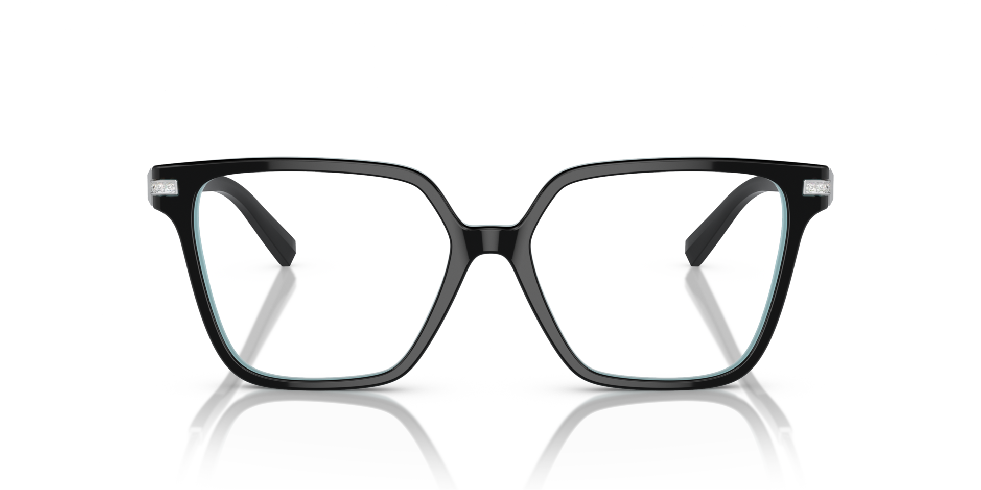 TF2234B Black On Tiffany Blue AcetateEyeglass Frames for Glasses Direct, Front View