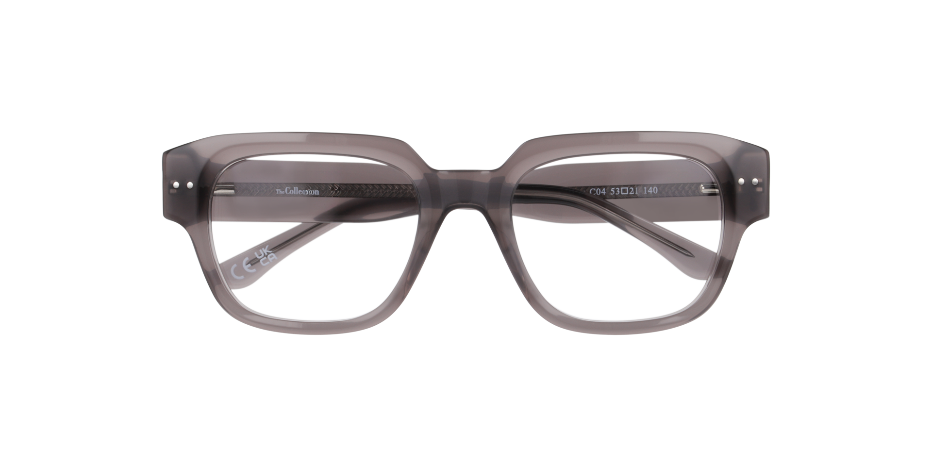Miller Crystal Grey AcetateEyeglass Frames for Glasses Direct, Closed View