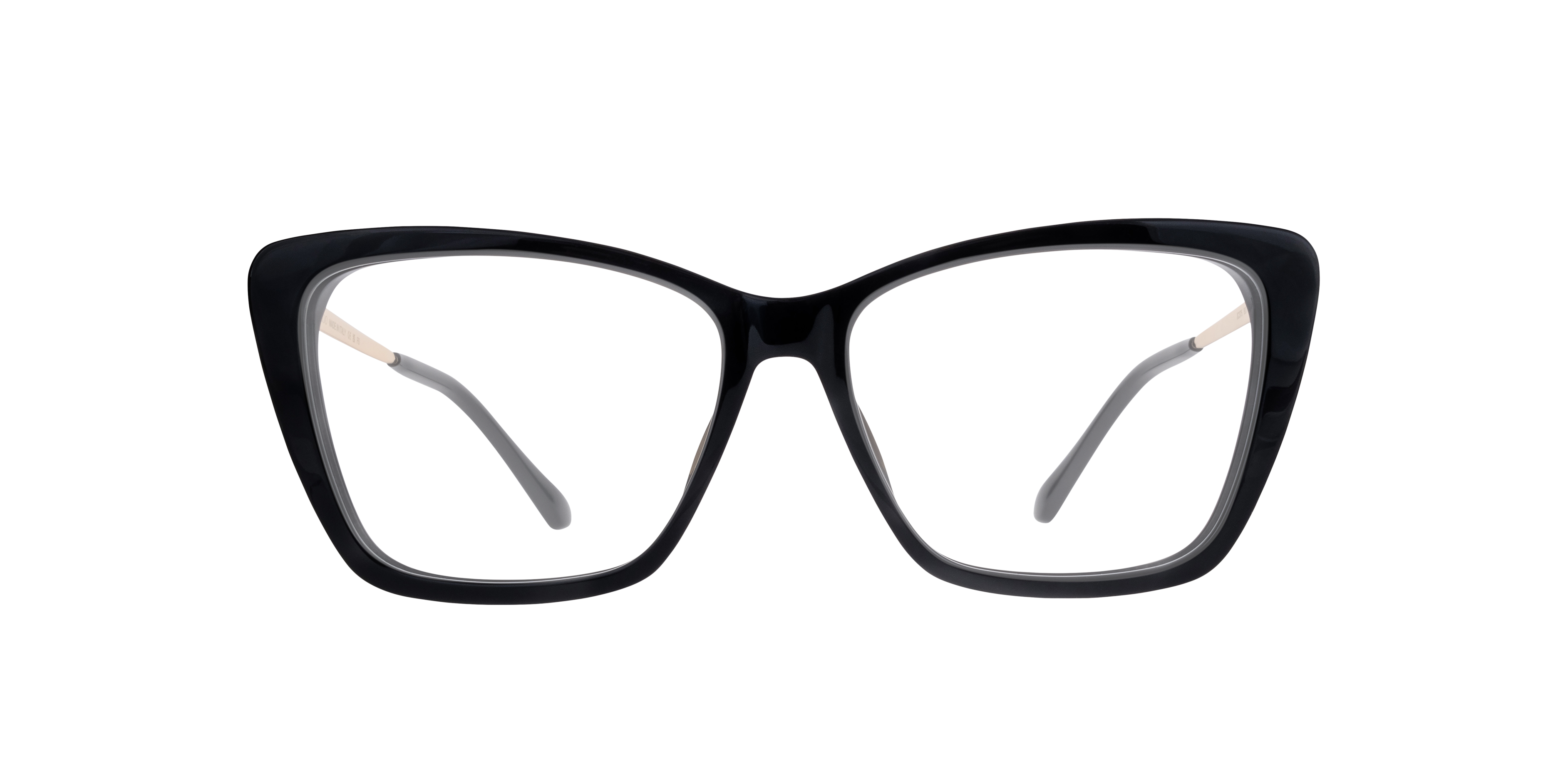 JC375 9M Black AcetateEyeglass Frames for Glasses Direct, Front View