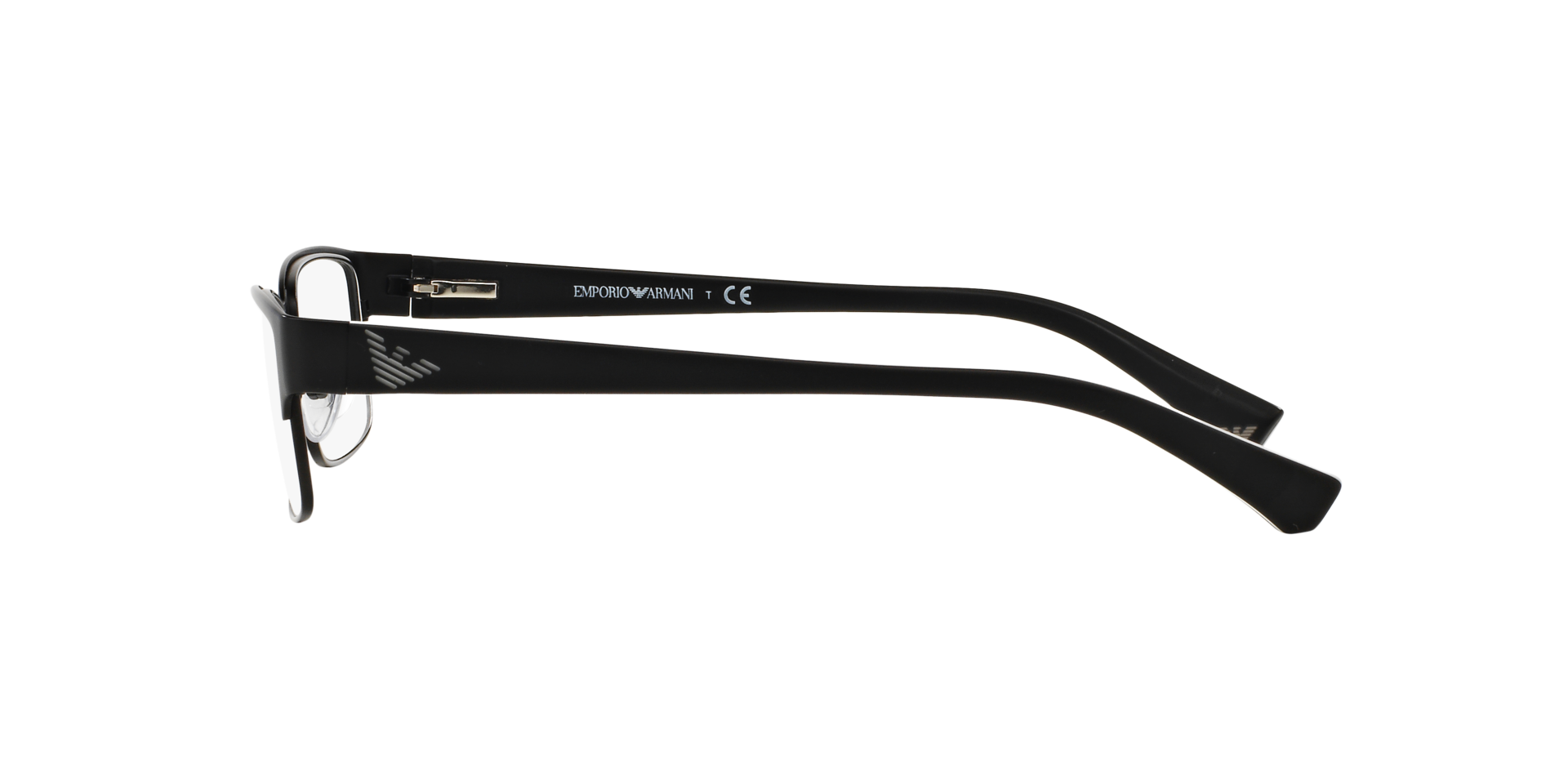 EA1036 Matte Black MetalSunglass Frames for Glasses Direct, Side View