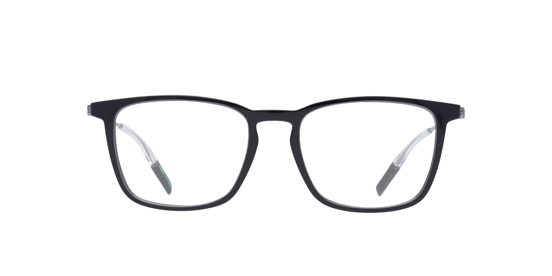 TJ 0061 Black Silver PlasticEyeglass Frames for Glasses Direct, Front View
