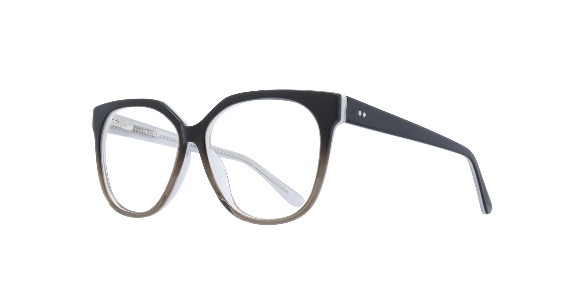 Ciara Black & Beige AcetateEyeglass Frames for Glasses Direct, Angle View